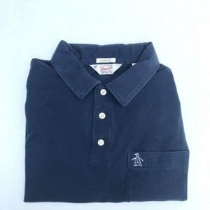 Navy blue original penguin polo short sleeve